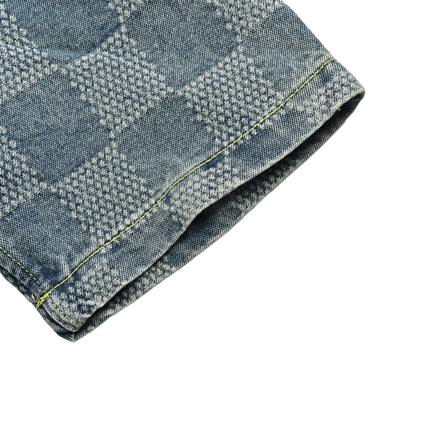 Louis Vuitton/Louis Vuitton all-over checkerboard denim short sleeves